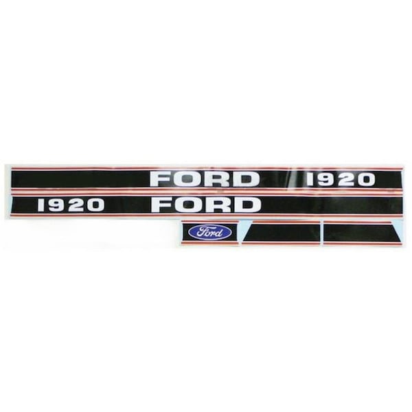 Aftermarket S66906 New Red Black Decal Set Fits Ford New Holland Tractor Model 1920 MAE30-0032 - main